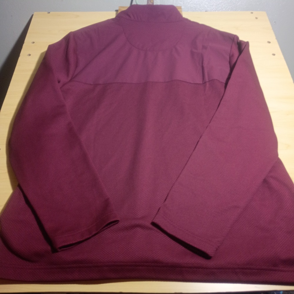 Callaway Quarter Zip Pullover, Mens XL Burgundy Textured Golf Sweater - Picture 6 of 16